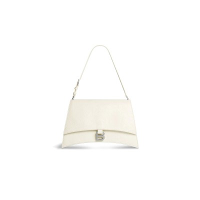 BALENCIAGA WOMEN'S CRUSH BAG MEDIUM IN WHITE 7654662AAR29224 (30.9*21*10.9cm)